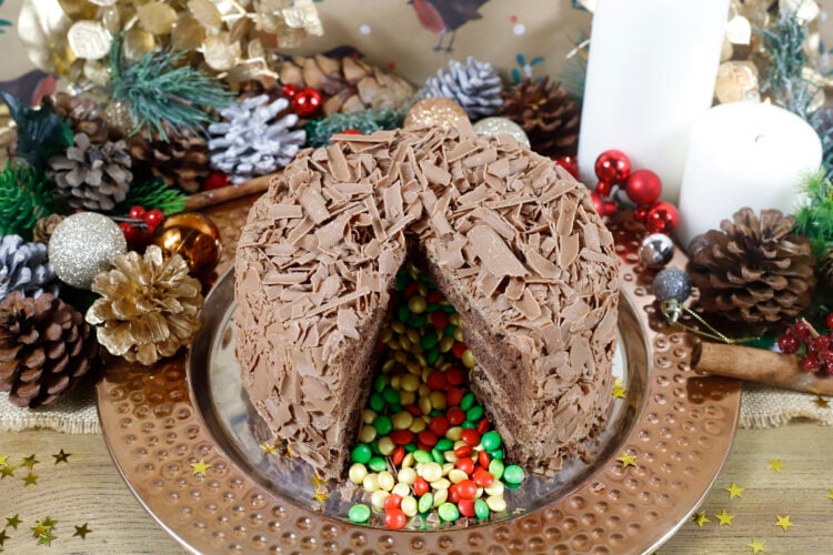 Christmas Pinata Cake