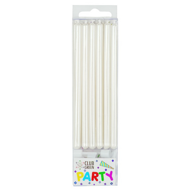Silver Candles pack of 12