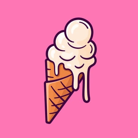 Topped cake illustration
